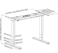 Equip ERGO 650803 Elektromos ülő-álló asztalkeret - Fehér