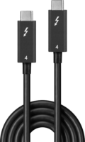 Lindy 31121 Thunderbolt 4 apa - Thunderbolt 4 apa Adat és töltő kábel - Fekete (2m)