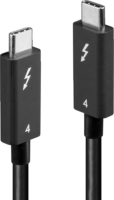 Lindy 31121 Thunderbolt 4 apa - Thunderbolt 4 apa Adat és töltő kábel - Fekete (2m)