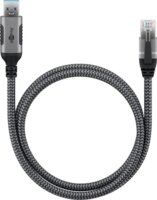 Goobay 70694 USB Type-A apa - RJ45 apa Adatkábel - Fekete/Szürke (10m)