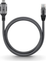 Goobay 70698 USB Type-C apa - RJ45 apa Adatkábel - Fekete/Szürke (2m)