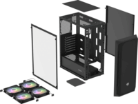 Fury Shobo SH4F RGB Számítógépház - Fekete