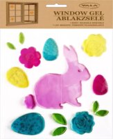 Rózsaszín nyuszi ablakzselé Húsvéti Dekorációs szett