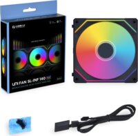 Lian Li UNI FAN SL-INF 140mm PWM ARGB Rendszerhűtő - Fekete