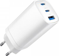 Gembird TA-UC-PDQC65-01-W 2x USB-C / USB-A Hálózati töltő - Fehér (65W)