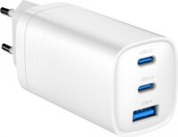 Gembird TA-UC-PDQC65-01-W 2x USB-C / USB-A Hálózati töltő - Fehér (65W)