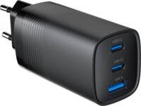 Gembird TA-UC-PDQC65-01-BK 2x USB-C / USB-A Hálózati Gyorstöltő Adapter 65W - Fekete