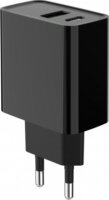 Gembird TA-UC-PDQC20-01-BK USB-C / USB-A Hálózati Töltő Adapter 20W - Fekete