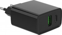 Gembird TA-UC-PDQC20-01-BK USB-C / USB-A Hálózati Töltő Adapter 20W - Fekete