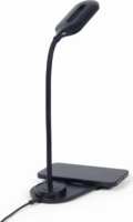 Gembird TA-WPC10-LED-01-MX Asztali lámpa + Vezeték nélküli töltő - Fekete