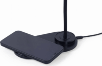 Gembird TA-WPC10-LED-01-MX Asztali lámpa + Vezeték nélküli töltő - Fekete