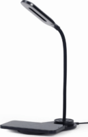 Gembird TA-WPC10-LED-01-MX Asztali lámpa + Vezeték nélküli töltő - Fekete