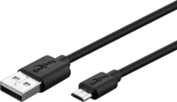 Goobay 46800 USB-A apa - Micro USB apa 2.0 Adat és töltőkábel - Fekete (1m)