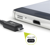 Goobay 46800 USB-A apa - Micro USB apa 2.0 Adat és töltőkábel - Fekete (1m)