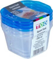 TOO KT-076 Műanyag ételtároló doboz készlet 0,28L (3 db)