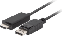 Lanberg CA-DPHD-11CC-0010-BK DisplayPort 1.1 - HDMI 1.4 Kábel 1m - Fekete