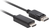 Lanberg CA-DPHD-11CC-0010-BK DisplayPort 1.1 - HDMI 1.4 Kábel 1m - Fekete