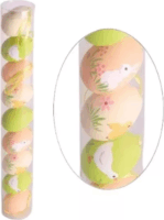 Húsvéti Dekorációs tojás akasztóval - Rózsaszín/Zöld/Krém - 9 db