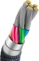 Baseus Crystal Shine USB-A apa - USB-C apa 2.0 Adat és töltő kábel - Fekete (2m)