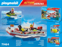 Playmobil 71464 City Action - Tűzoltócsónak aqua scooterrel