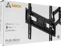 SBOX PLB-3644-2 32"-55" LCD TV/Monitor fali tartó - Fekete (1 kijelző)