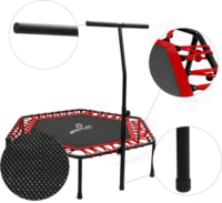 Spartan Szögletes Fitness trambulin kapaszkodóval - 137 cm