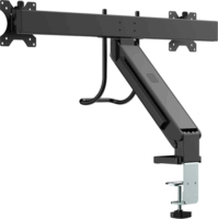 Multibrackets M Deskmount Slim Basic Dual 17"-27" LCD TV/Monitor asztali tartó kar - Fekete (2 kijelző)