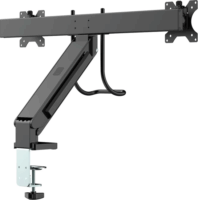 Multibrackets M Deskmount Slim Basic Dual 17"-27" LCD TV/Monitor asztali tartó kar - Fekete (2 kijelző)