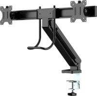 Multibrackets M Deskmount Slim Basic Dual 17"-27" LCD TV/Monitor asztali tartó kar - Fekete (2 kijelző)
