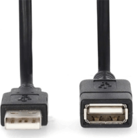 Nedis CCGL60010BK10 USB-A apa - USB-A anya 2.0 Hosszabbító kábel - Fekete (1m)