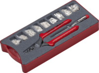 NWS 143-BS Krimpelő fogó érvéghüvelyekhez + érvéghüvely (302 db / csomag)