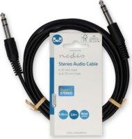 Nedis 6.35 mm apa - 6.35 mm apa audió kábel 2m - Fekete