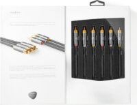 Nedis 3x RCA apa - 3x RCA apa videó kábel 2m - Antracit / Gun Metal Szürke