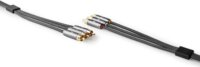 Nedis 3x RCA apa - 3x RCA apa videó kábel 2m - Antracit / Gun Metal Szürke