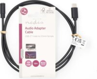 Nedis CCGL65960BK10 USB Type-C apa - 3.5mm Jack anya Adapter