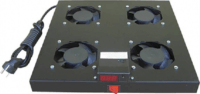 Formrack Ventilátor egység digitális termosztáttal 4 ventilátor - Fekete
