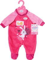 ZAPF Creation BABY born - Rózsaszín mintás Kezeslábas - 4cm