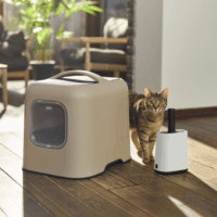 Rotho Biala macskaalom lapát tartóval és zacskóval - Fehér