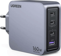 Ugreen 25877 Nexode Pro 3x USB Type-C / 1x USB Type-A GaN Hálózati töltő + USB Type-C kábel - Szürke/Fekete (160W)