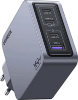 Ugreen 25877 Nexode Pro 3x USB Type-C / 1x USB Type-A GaN Hálózati töltő + USB Type-C kábel - Szürke/Fekete (160W)