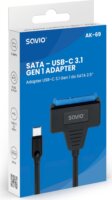 Savio AK-69 USB-C apa - SATA anya Adapter