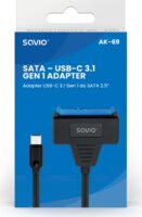 Savio AK-69 USB-C apa - SATA anya Adapter