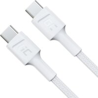 Green Cell KABGC29W USB-C apa - USB-C apa 3.0 Adat és töltő kábel - Fehér (2m)