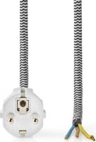 Nedis CEGL11930WT 230V Hálózati tápkábel 3m - Fekete/Fehér