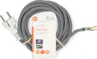 Nedis CEGL11930WT 230V Hálózati tápkábel 3m - Fekete/Fehér