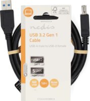 Nedis CCGL61010BK10 USB Type-A apa - USB Type-A anya 3.2 Gen 1 Hosszabbító kábel - Fekete (1m)