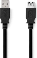 Nedis CCGL61010BK10 USB Type-A apa - USB Type-A anya 3.2 Gen 1 Hosszabbító kábel - Fekete (1m)
