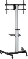SBOX FS-444 37"-86" TV mobil állvány - Fekete/Ezüst
