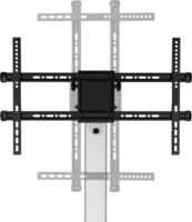 SBOX FS-444 37"-86" TV mobil állvány - Fekete/Ezüst