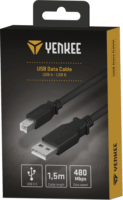 Yenkee YCU 015 BK USB Type-A apa - USB Type-B apa Nyomtató kábel - Fekete (1.5m)